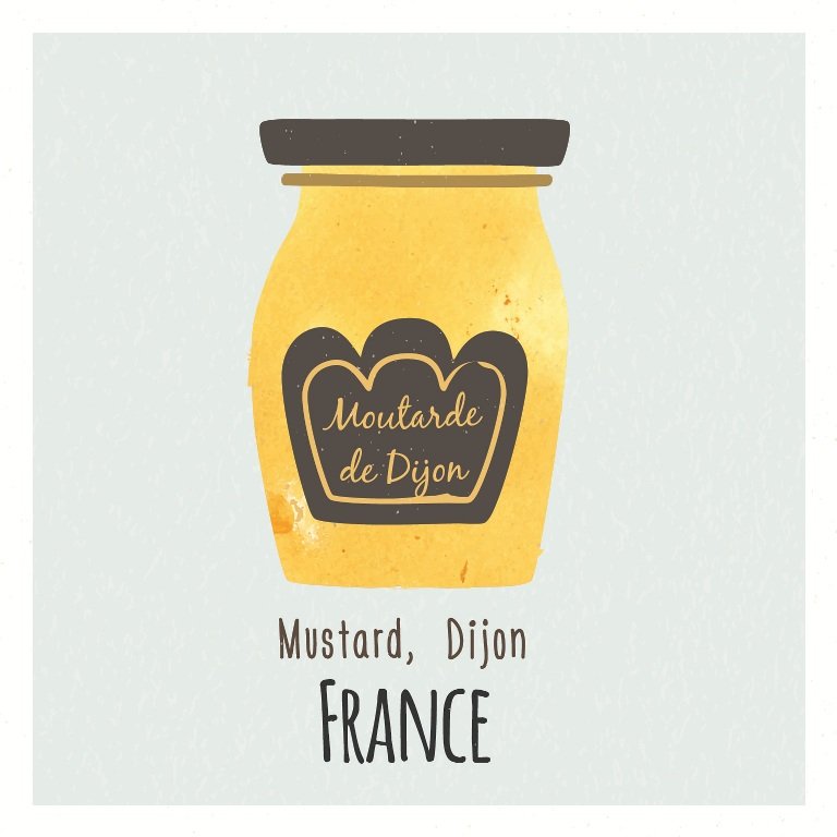 Illustrated Mustard Pot