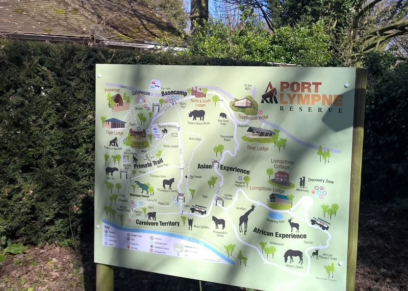 Port Lympne Wildlife Reserve map