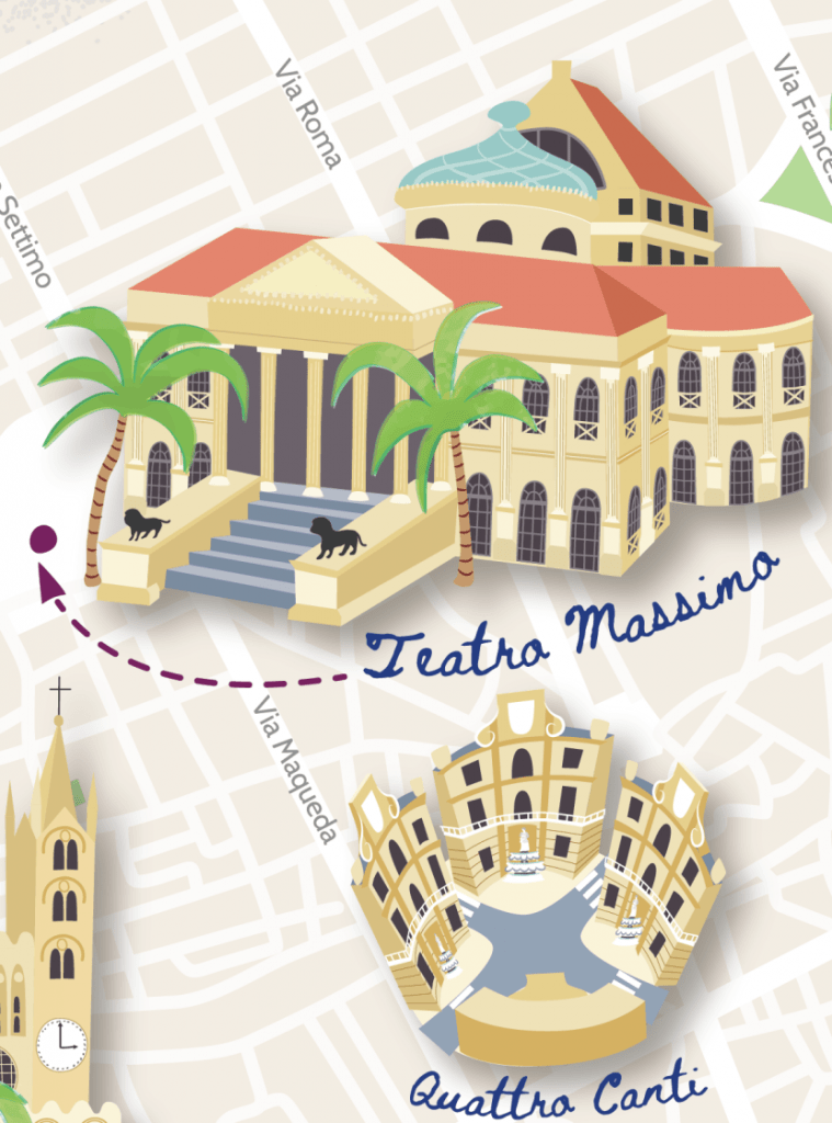 Palermo map teatro massimo