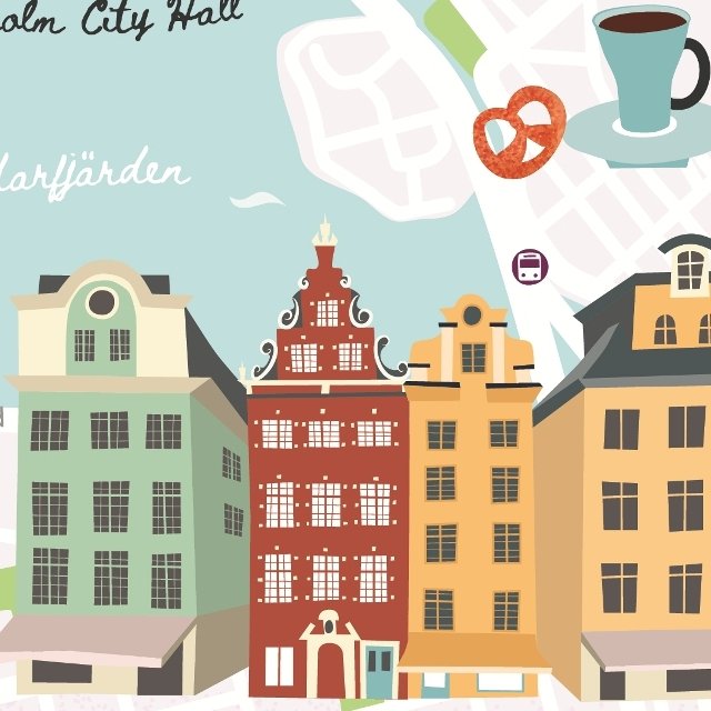 Stockholm map gamla stan