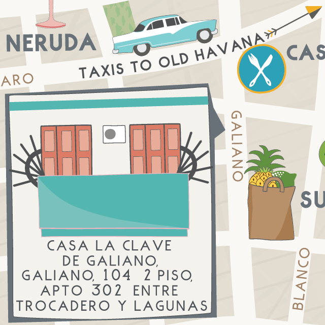 Havana holiday let map detail