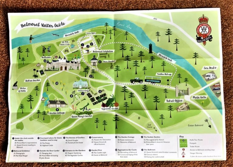 Balmoral illustrated visitor map Bek Cruddace Illustration