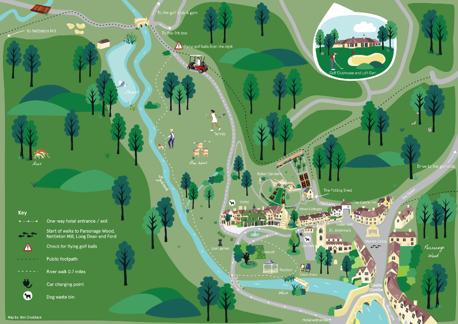 Manor House hotel grounds Map
