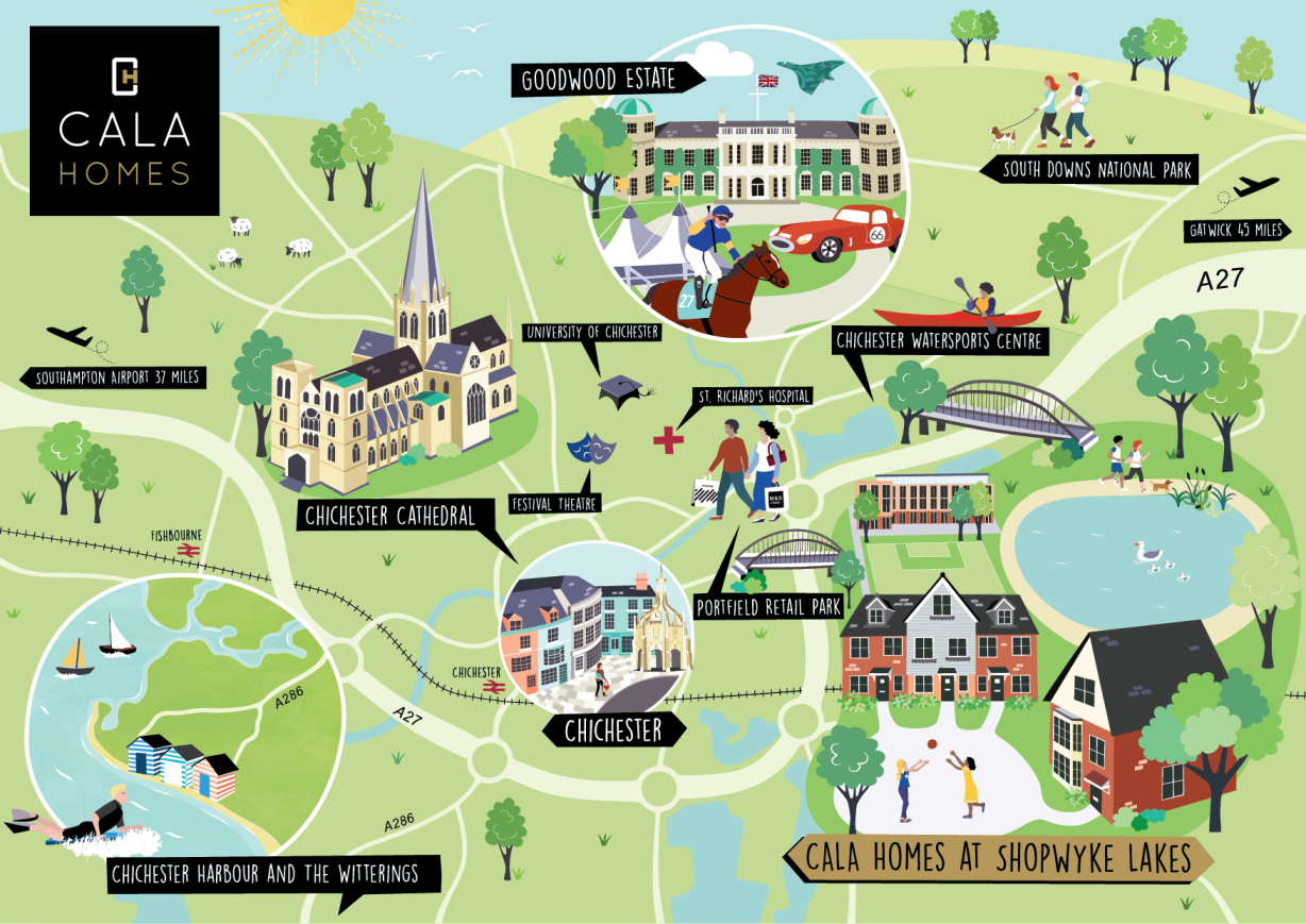 Shopwyke Lakes Map