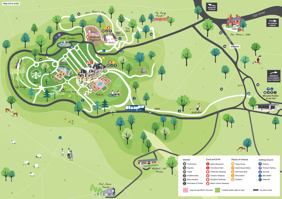 Waddesdon visitor map 