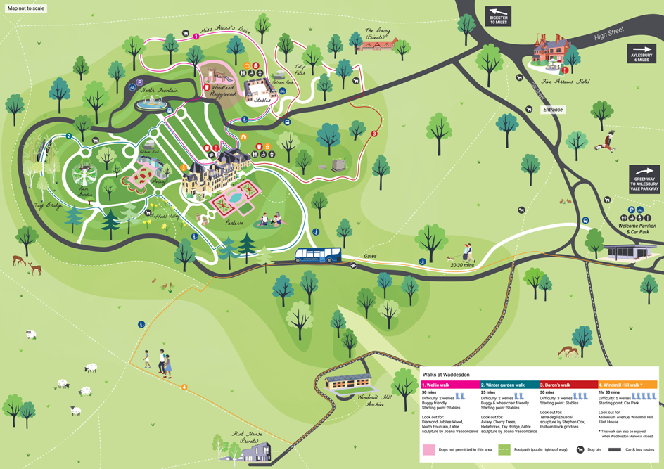 Waddesdon walking map 