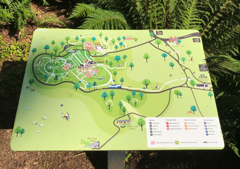 Waddesdon signage visitor map 