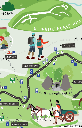 Illustrated Ridgeway Visitor Map