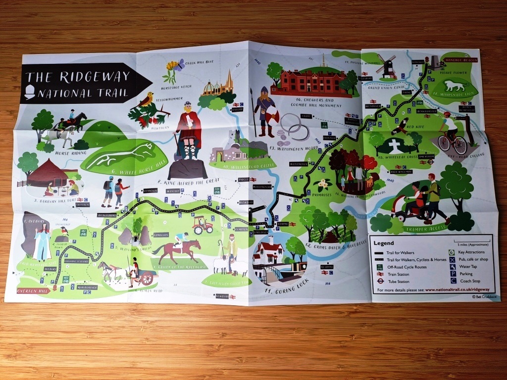 Illustrated Ridgeway Visitor Map - Bek Cruddace Illustration