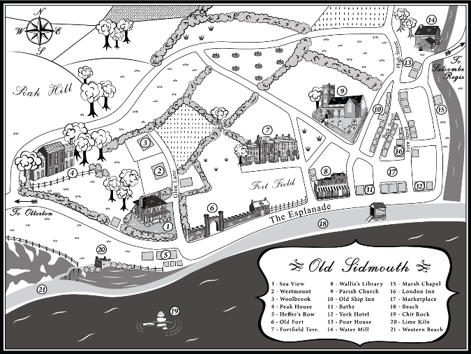 Julie Klassen - sidmouth map